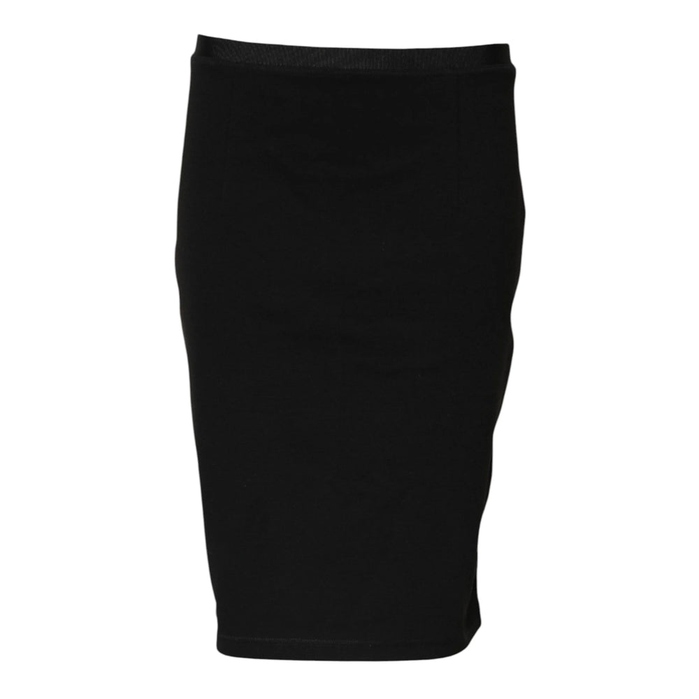 GF Ferre Black Polyester Pencil Cut Knee Length Skirt - IT42|M - Skirts