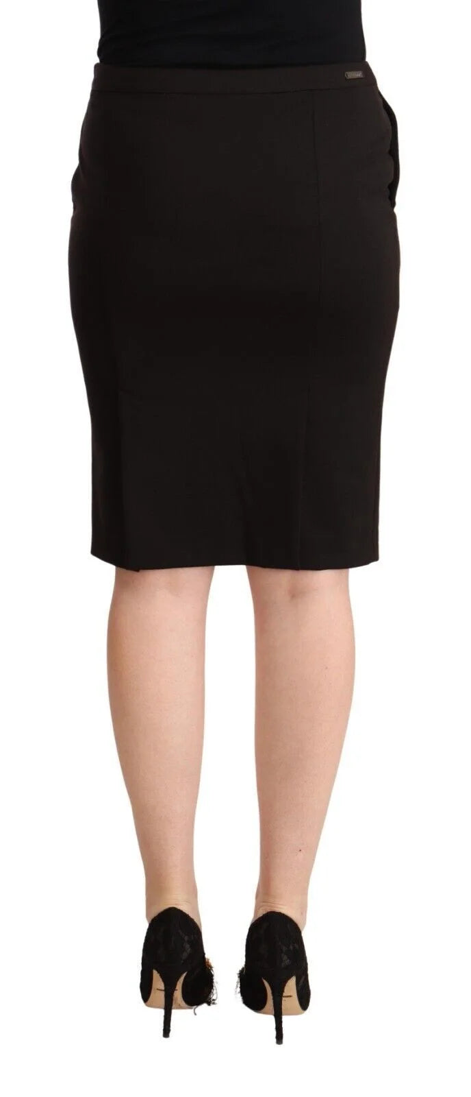GF Ferre Black Straight Pencil Cut Knee Length Skirt - IT40|S - Skirts