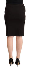 GF Ferre Black Straight Pencil Cut Knee Length Skirt - IT40|S - Skirts