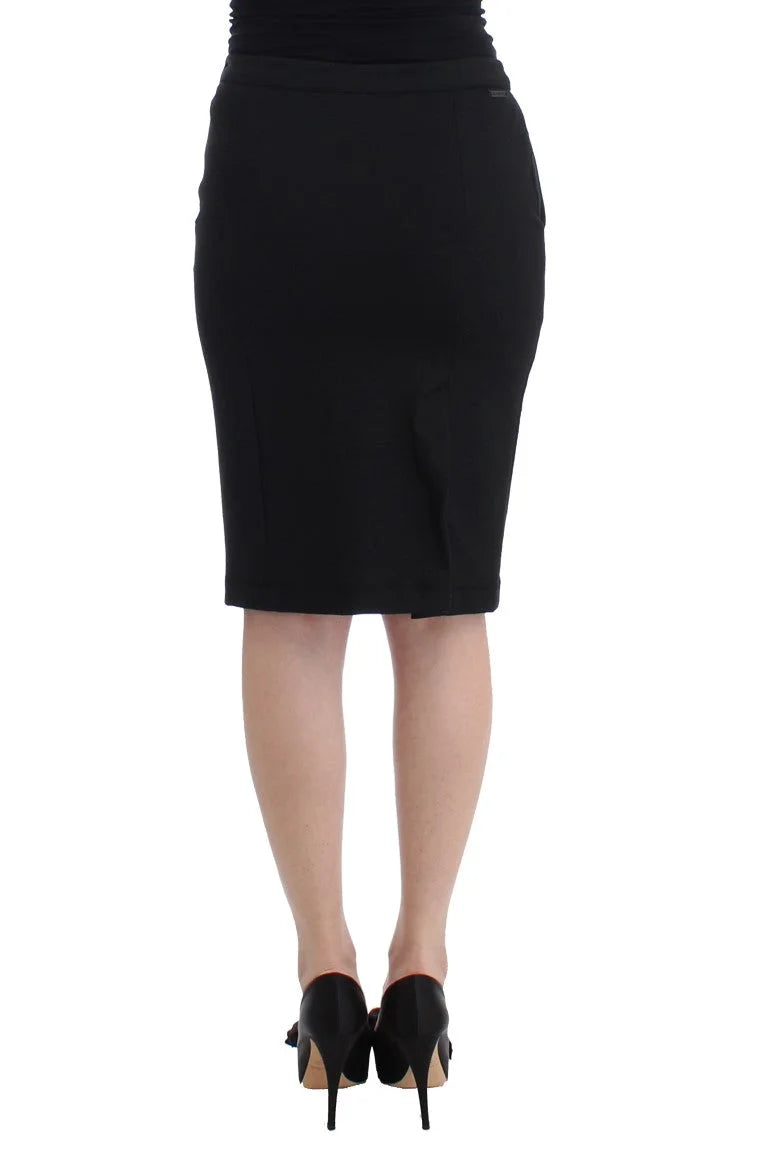 GF Ferre Black Straight Pencil Skirt - Skirts
