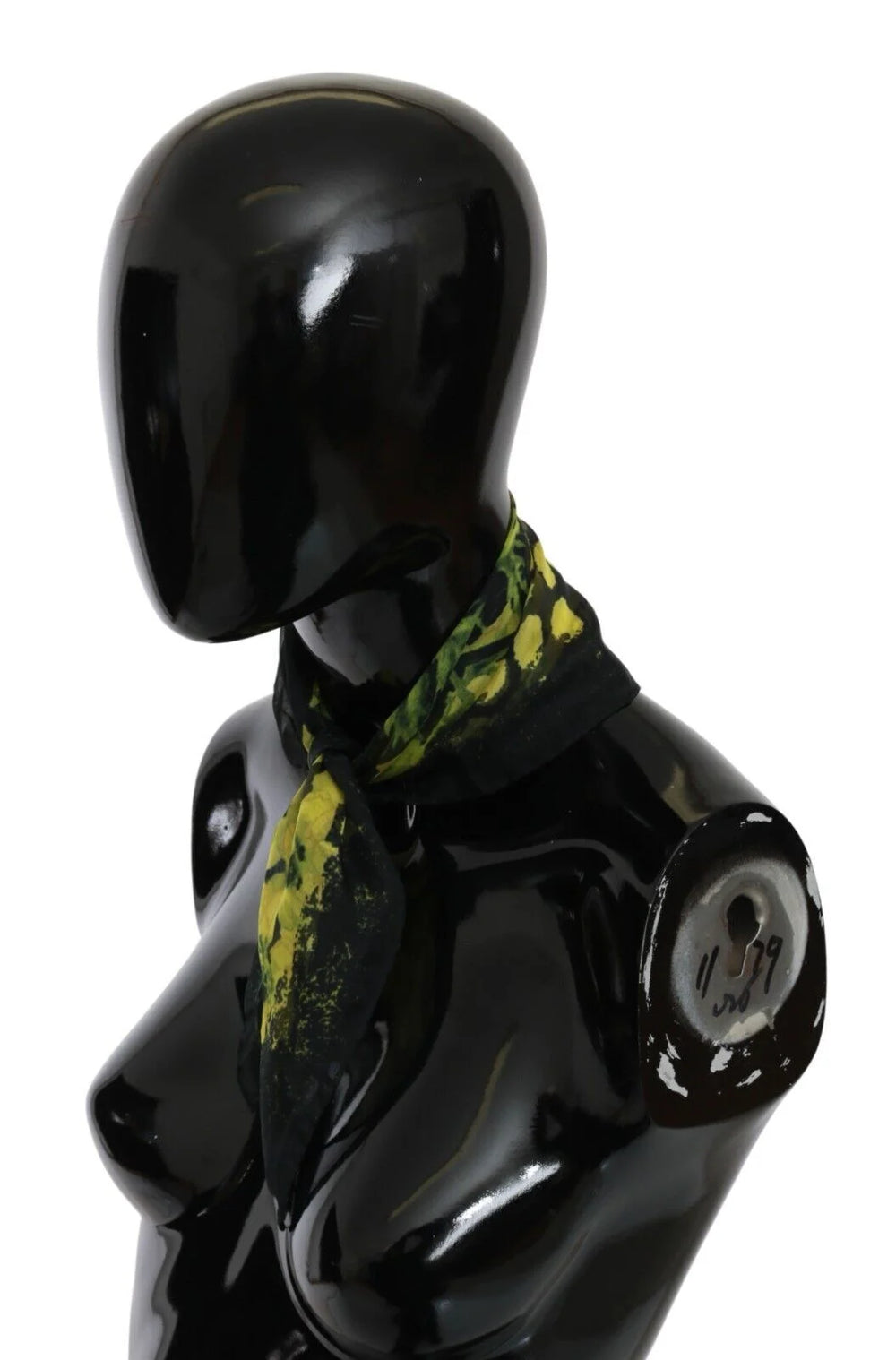 GF Ferre Black Yellow Floral Wrap Shawl Foulard Scarf - Scarves & Shawls