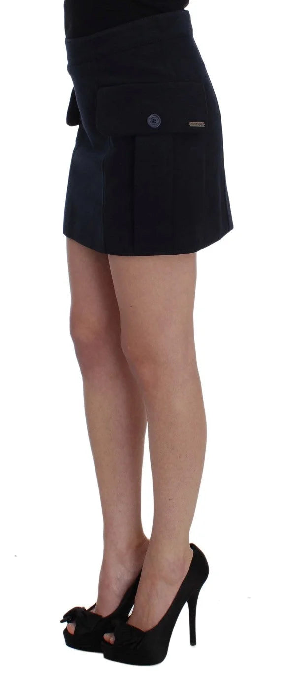 GF Ferre Blue Cotton Denim Mini Skirt - IT40|S - Skirts