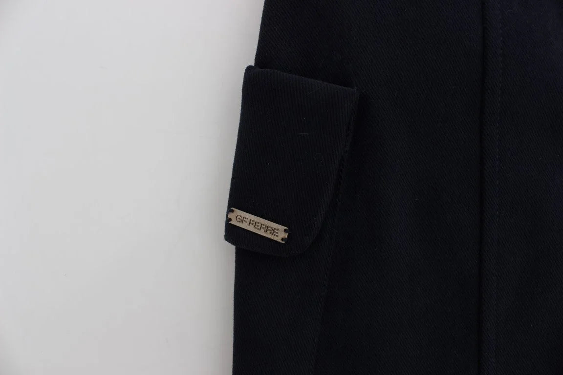 GF Ferre Blue Cotton Denim Mini Skirt - IT40|S - Skirts