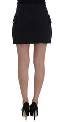 GF Ferre Blue Cotton Denim Mini Skirt - IT40|S - Skirts