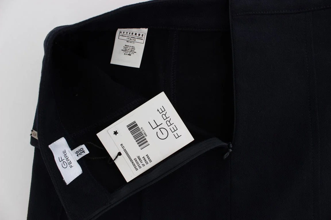 GF Ferre Blue Cotton Denim Mini Skirt - IT40|S - Skirts