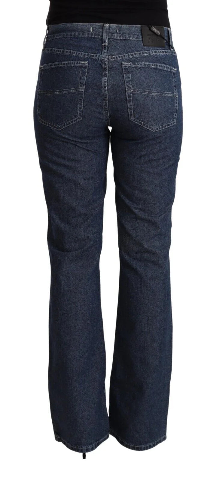 GF Ferre Blue Cotton Mid Waist Flared Denim Jeans - W31 - Jeans