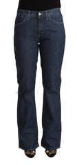 GF Ferre Blue Cotton Mid Waist Flared Denim Jeans - W31 - Jeans
