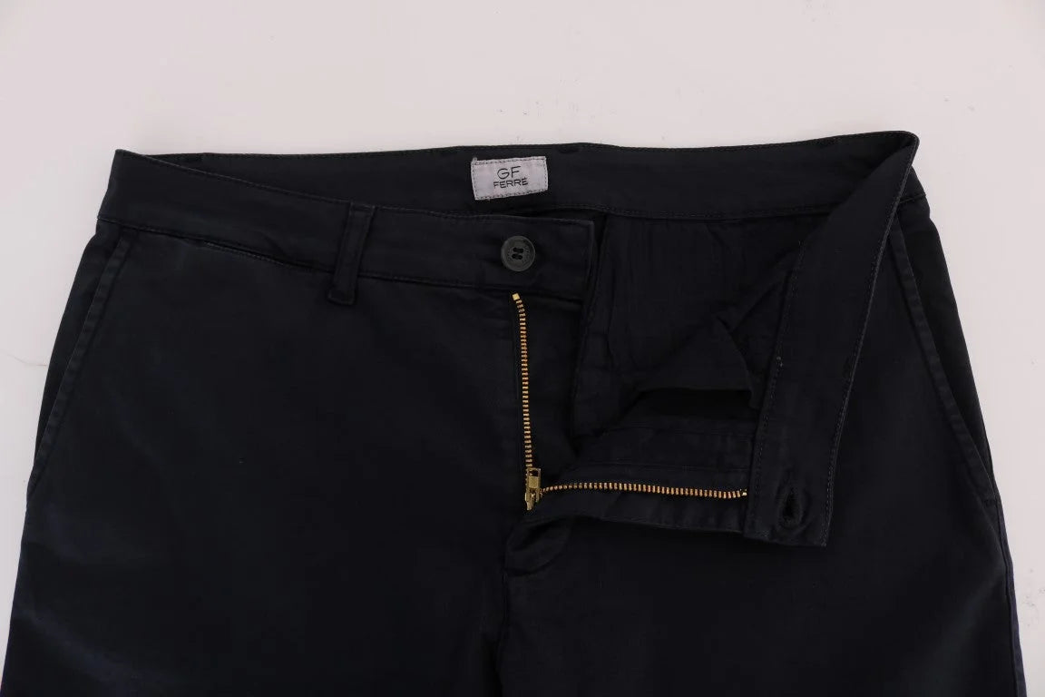 GF Ferre Blue Cotton Stretch Chinos Pants - IT54 | XXL - Chinos
