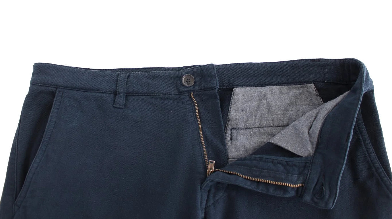 GF Ferre Blue Stretch Straight Fit Pants Chinos - IT48 | M - Chinos