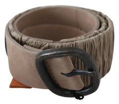 GF Ferre Brown Solid Leather Waist Metal Buckle Belt - 70 cm / 28 Inches - Belts