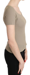 GF Ferre Gray 100% Nylon Short Sleeve Casual Tank Top Blouse - IT42|M - Tank Tops