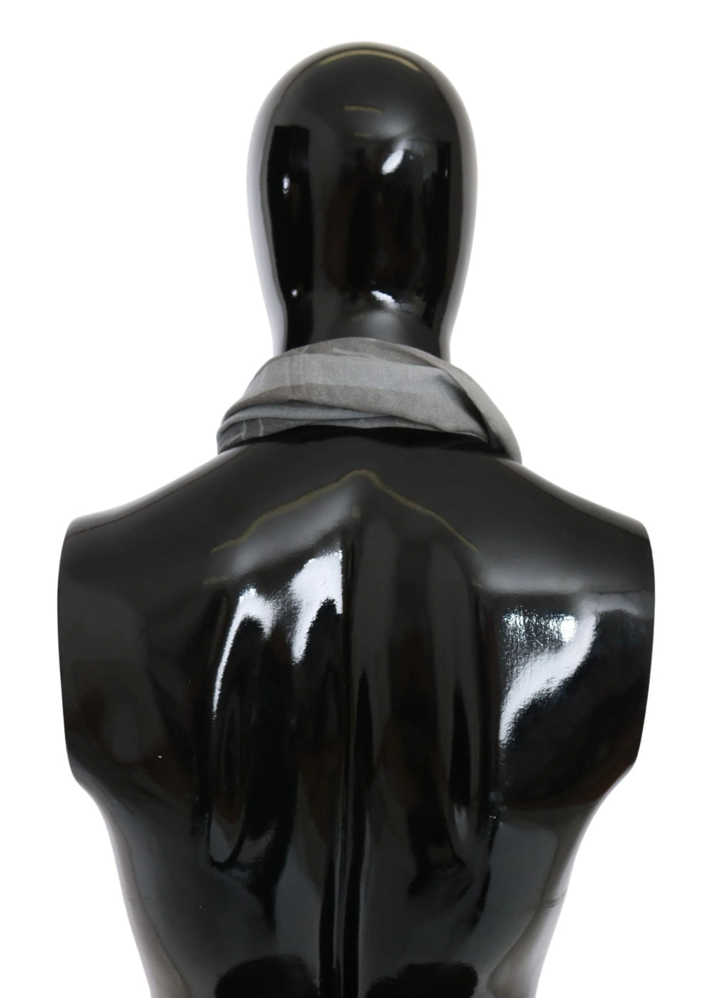 GF Ferre Gray Wool Viscose Foulard Patterned Branded Scarf - Scarves & Shawls