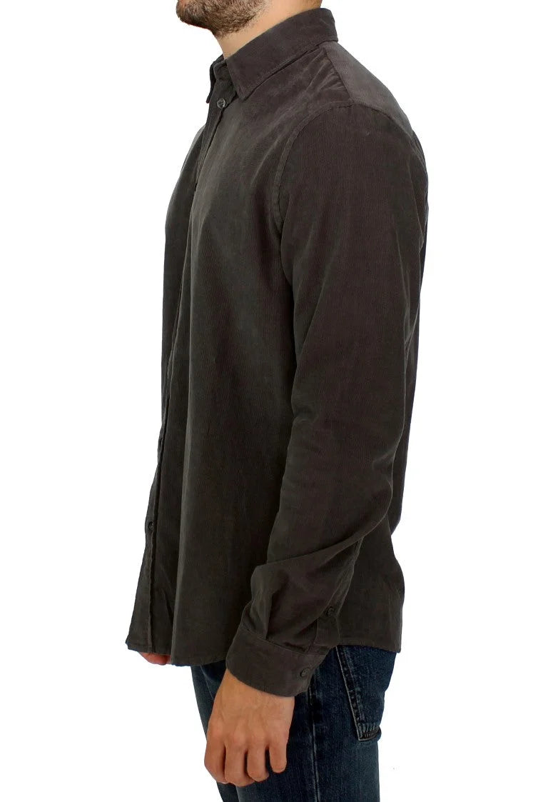 GF Ferre Green Button Front Cotton Casual Shirt - IT48 | M - Shirts