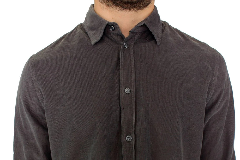 GF Ferre Green Button Front Cotton Casual Shirt - IT48 | M - Shirts