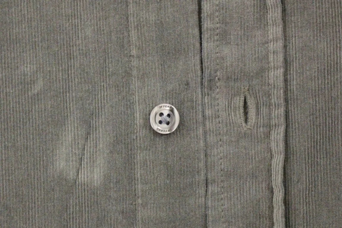 GF Ferre Green Button Front Cotton Casual Shirt - IT48 | M - Shirts