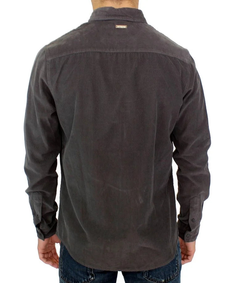 GF Ferre Green Button Front Cotton Casual Shirt - IT48 | M - Shirts