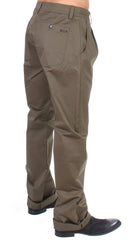 GF Ferre Green Cotton Stretch Comfort Fit Pants - IT48 | M - Chinos