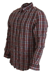 GF Ferre Multicolor Checkered Cotton Long Sleeves Casual Shirt - XXS - Shirts
