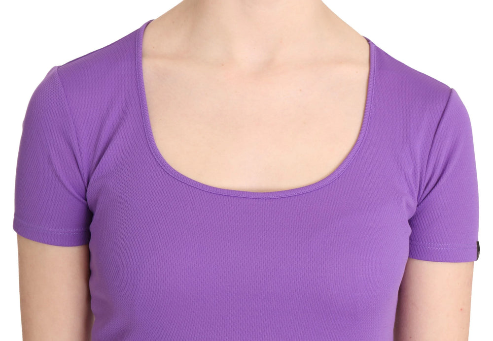 GF Ferre Purple 100% Polyester Short Sleeve Top Blouse - IT40|S - Blouses