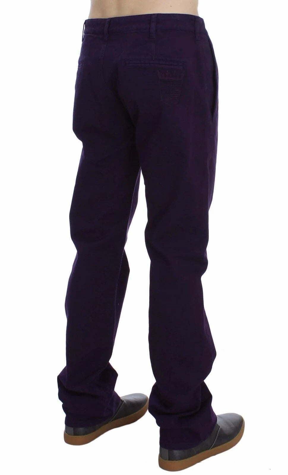 GF Ferre Purple Cotton Stretch Purple Fit Pants - IT48 | M - Chinos