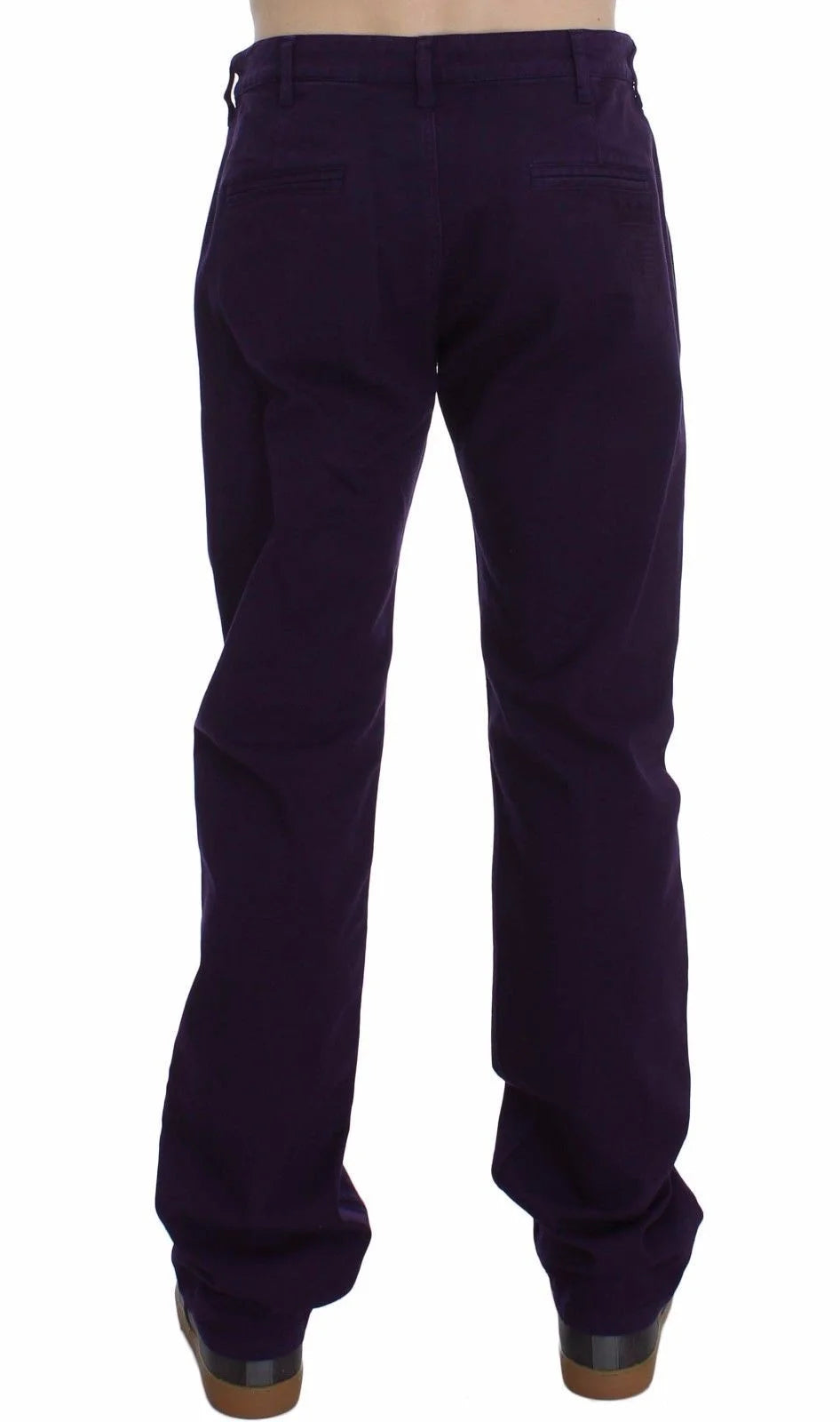 GF Ferre Purple Cotton Stretch Purple Fit Pants - IT48 | M - Chinos