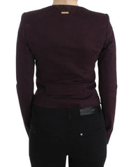 GF Ferre Purple Ruched Jacket Coat Blazer Short - IT40 - Coats & Jackets