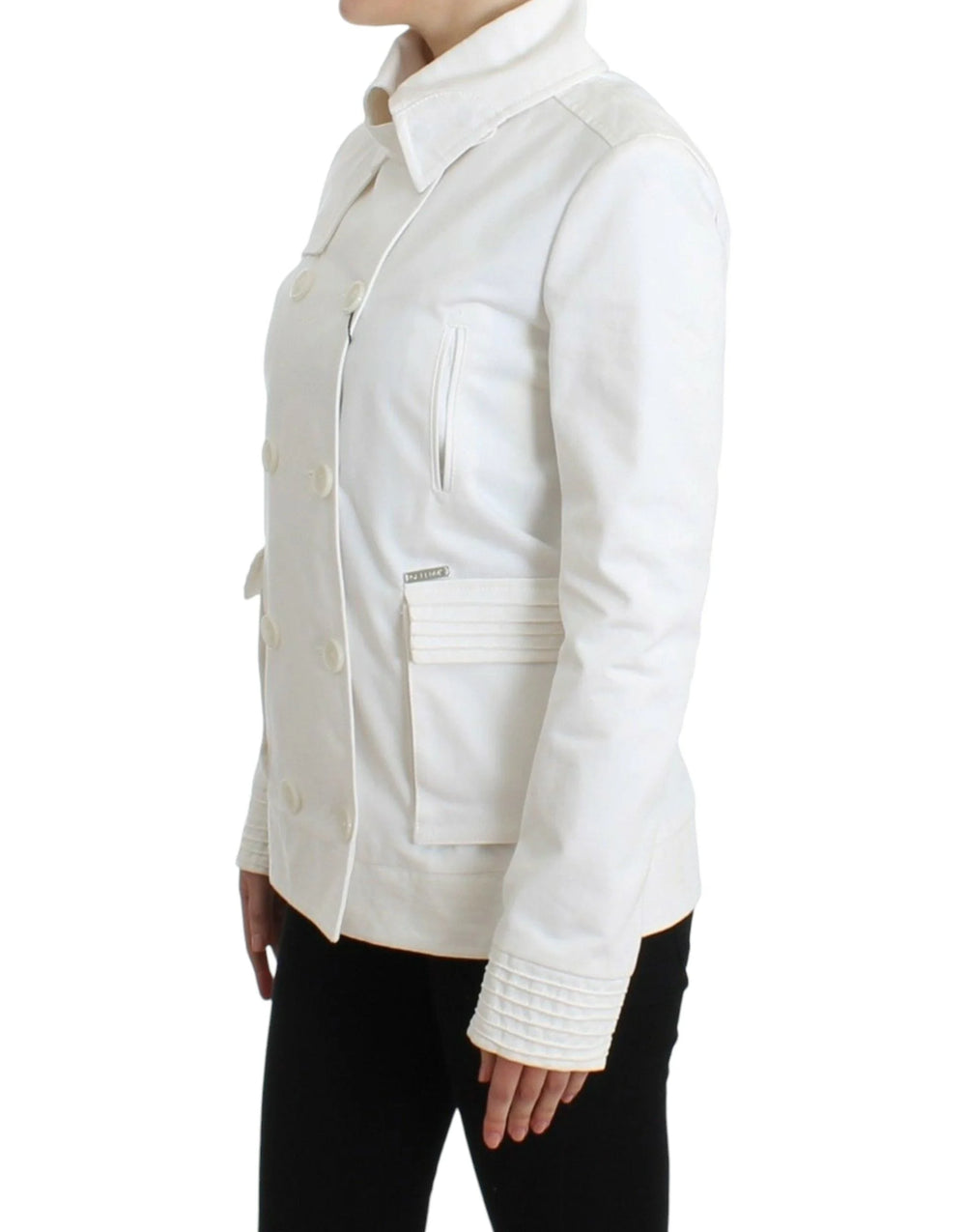 GF Ferre White Double Breasted Jacket Coat Blazer - IT40 - Sport Jackets