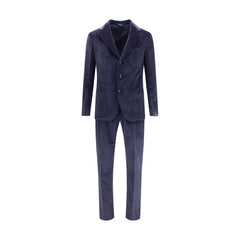 Gi Capri Blue Cotton Two-Piece Suit
