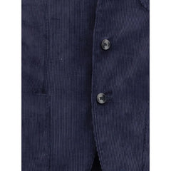 Gi Capri Blue Cotton Two-Piece Suit