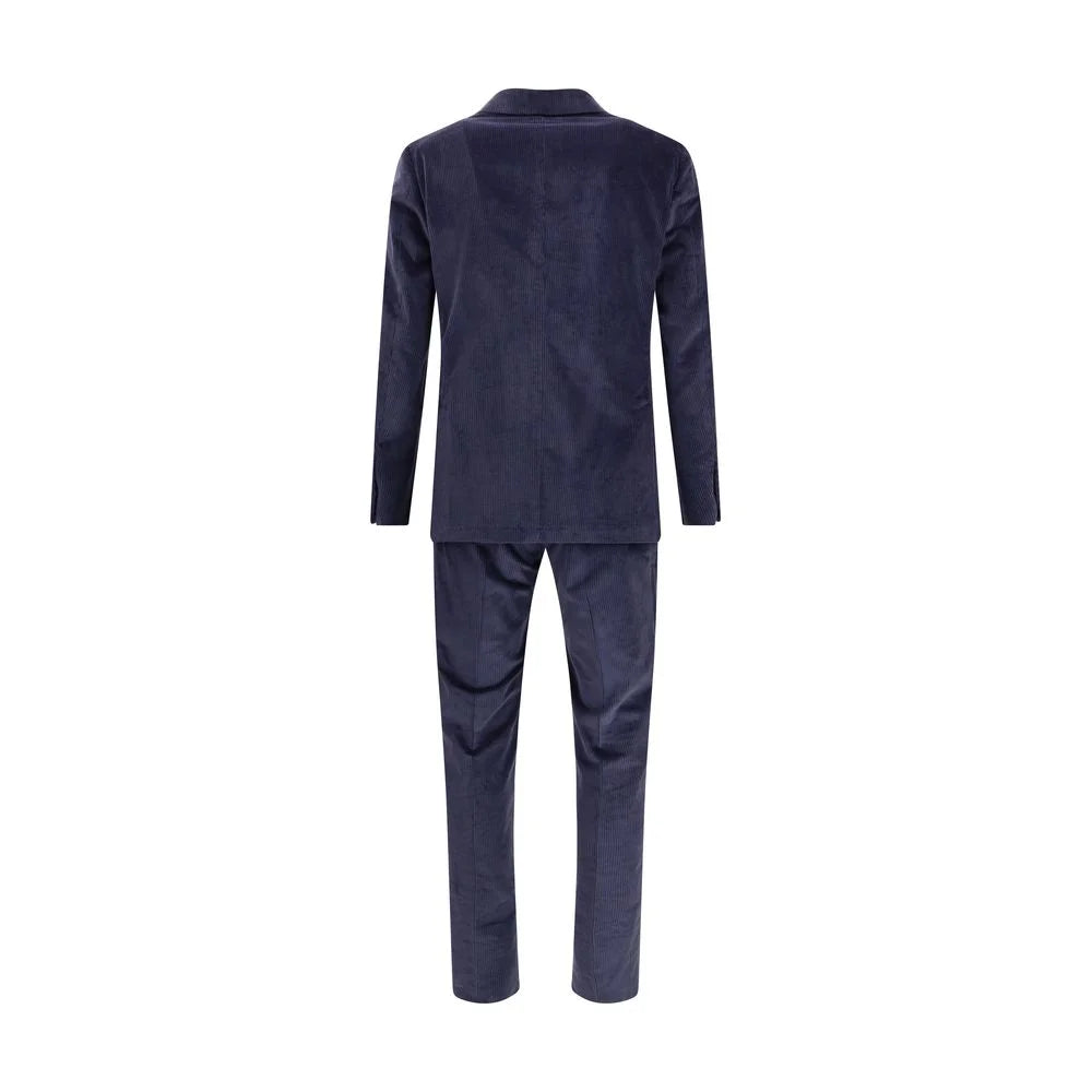 Gi Capri Blue Cotton Two-Piece Suit