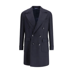 Gi Capri Blue Fleece Wool Coat