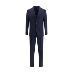 Gi Capri Blue Fleece Wool Two-Piece Suit - IT52 | XL