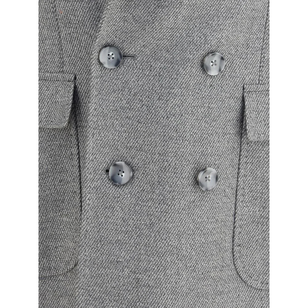 Gi Capri Gray Fleece Wool Coat