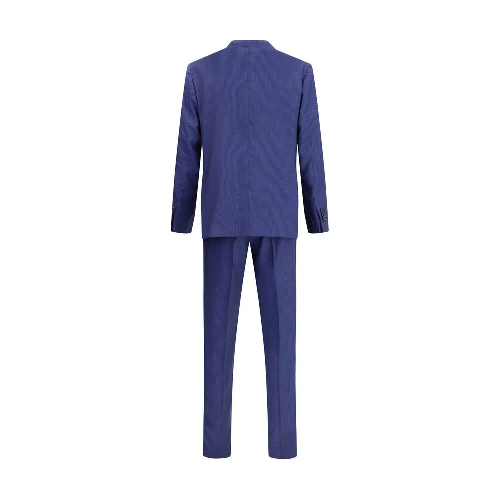 Gi Capri Striped Virgin Wool Suit - IT52 | XL - Suits