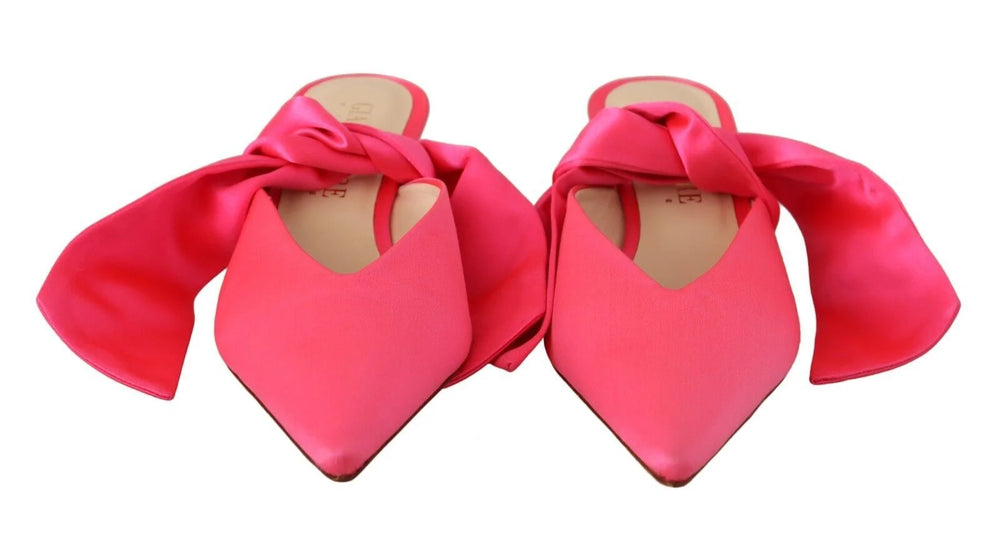 GIA COUTURE Pink Leather Lace Up Kitten Heels Pumps Shoes - EU36/US5.5 - Heels