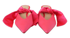 GIA COUTURE Pink Leather Lace Up Kitten Heels Pumps Shoes - EU36/US5.5 - Heels