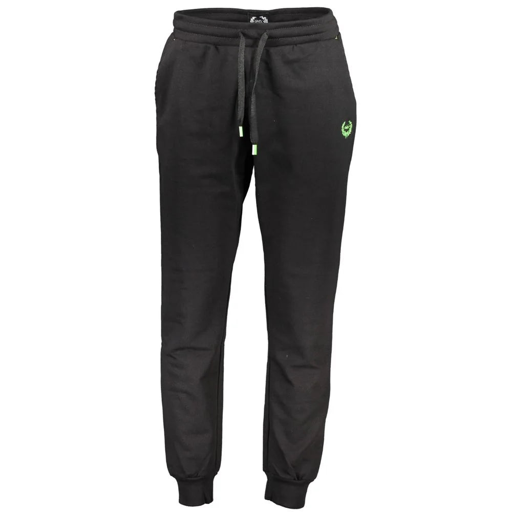 Gianmarco Venturi Black Cotton Pant - Joggers