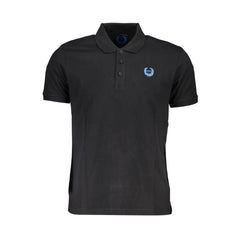 Gianmarco Venturi Black Cotton Polo Shirt