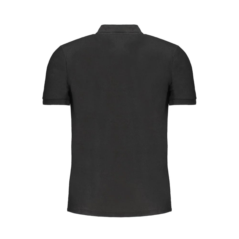 Gianmarco Venturi Black Cotton Polo Shirt - Polos