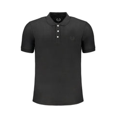 Gianmarco Venturi Black Cotton Polo Shirt - Polos