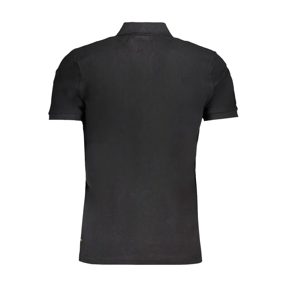 Gianmarco Venturi Black Cotton Polo Shirt - Polos