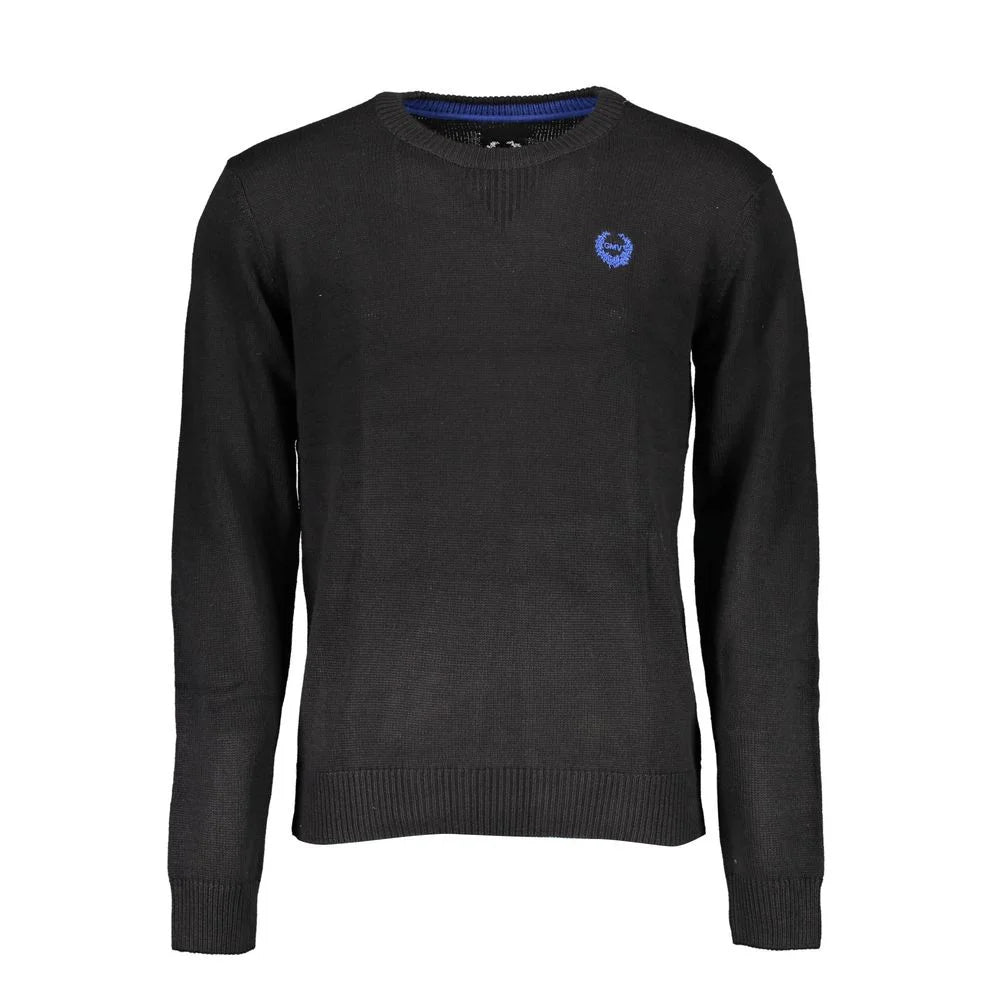 Gianmarco Venturi Black Cotton Sweater - Sweaters