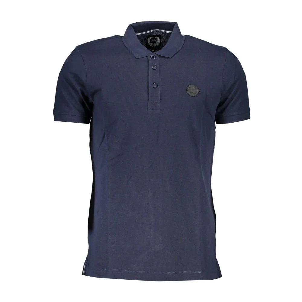 Gianmarco Venturi Blue Cotton Polo Shirt