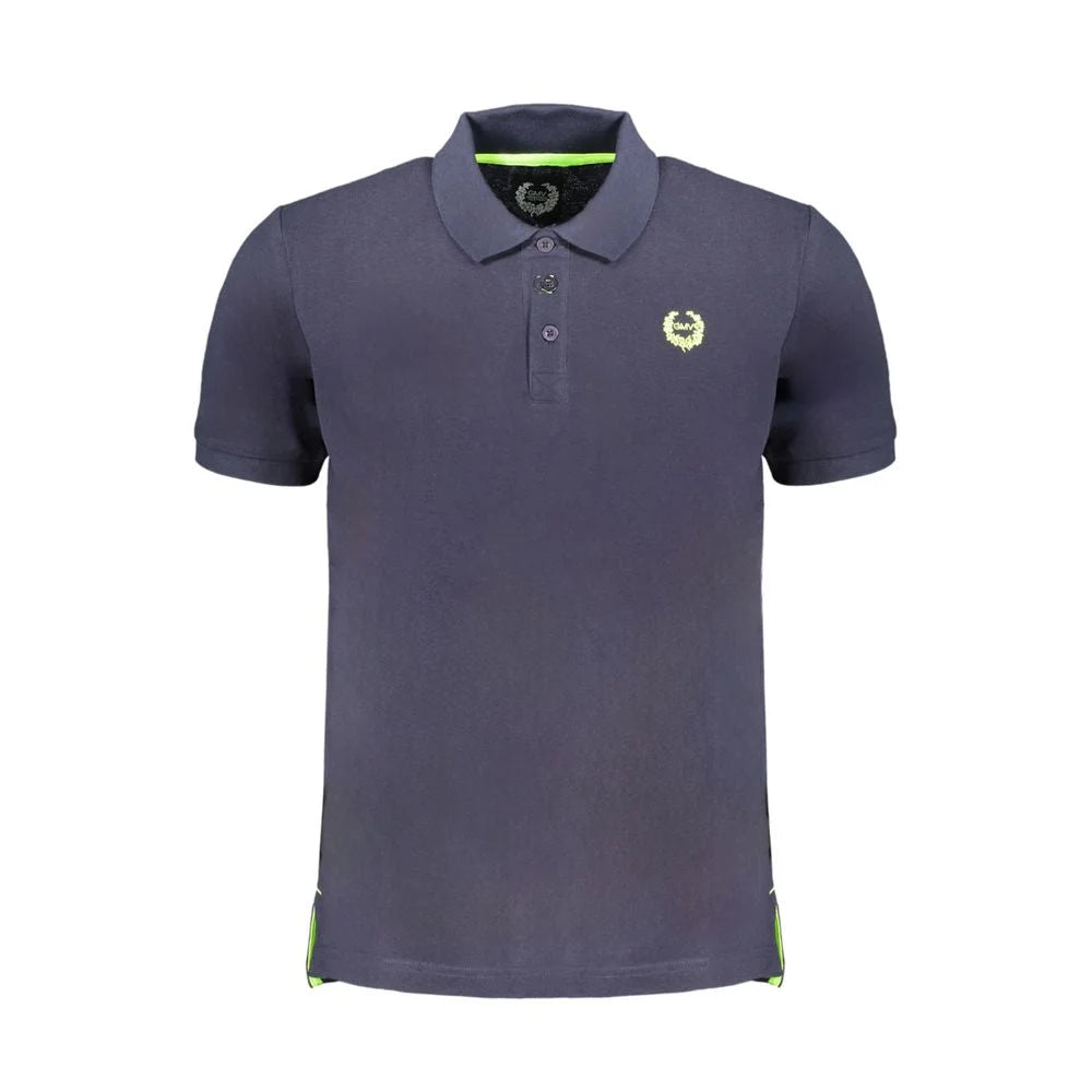 Gianmarco Venturi Blue Cotton Polo Shirt - Polos