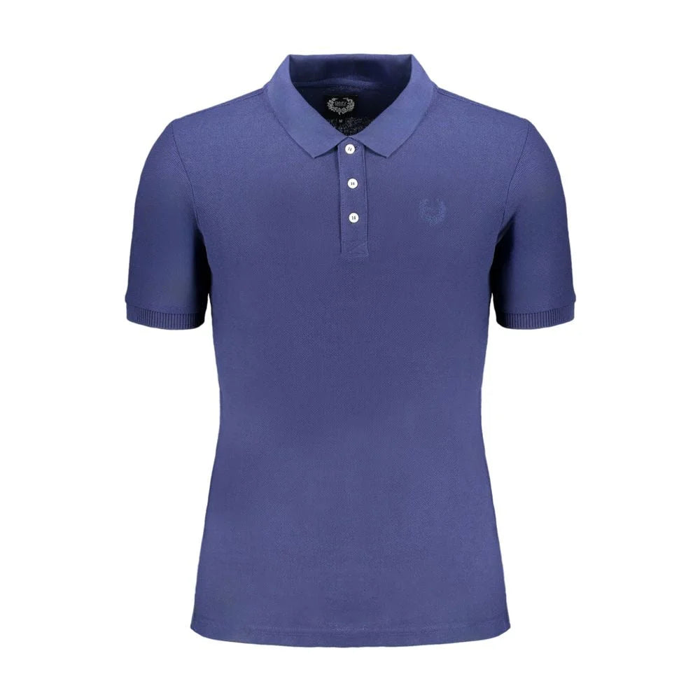 Gianmarco Venturi Blue Cotton Polo Shirt - Polos