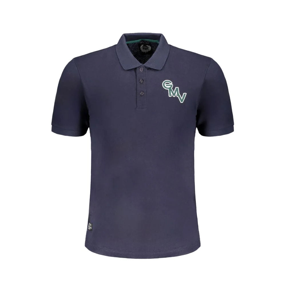 Gianmarco Venturi Blue Cotton Polo Shirt - Polos