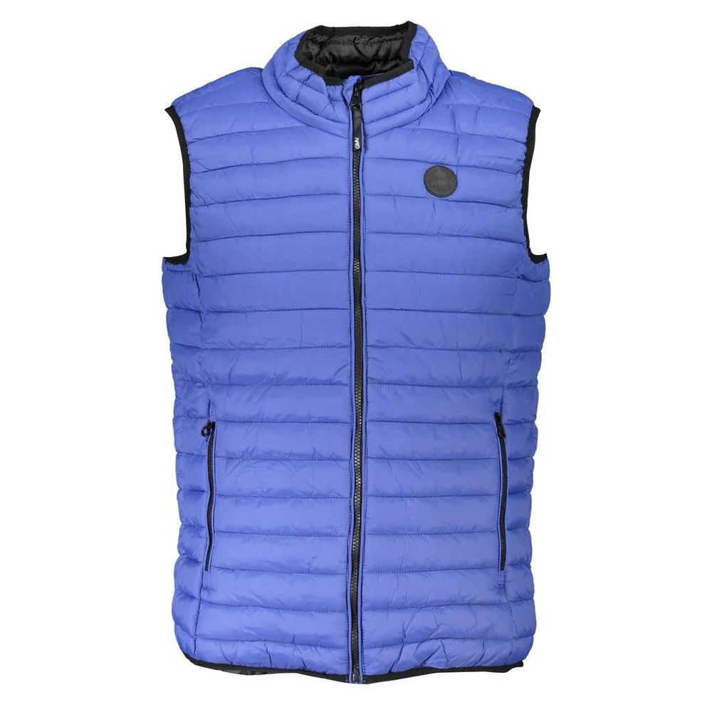 Gianmarco Venturi Blue Polyamide Sleveless Jacket - Vests