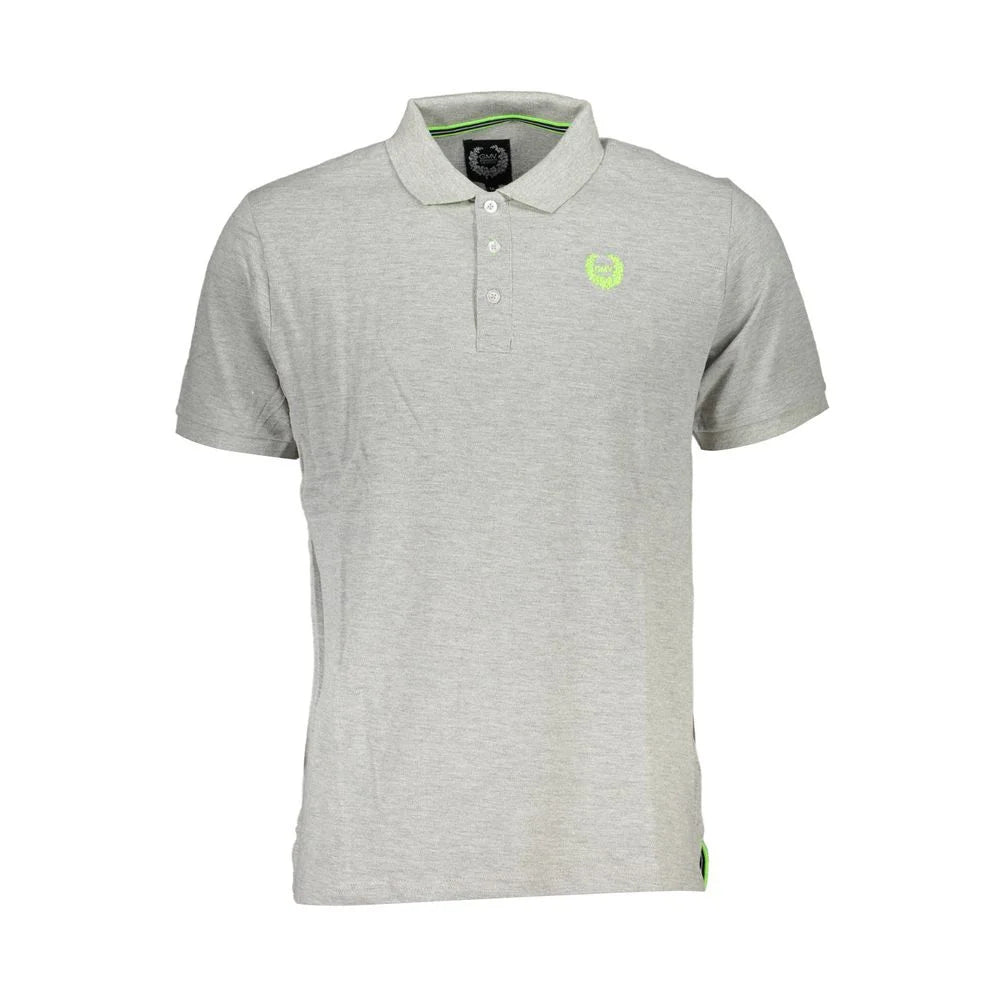 Gianmarco Venturi Gray Cotton Polo Shirt - M - Polos