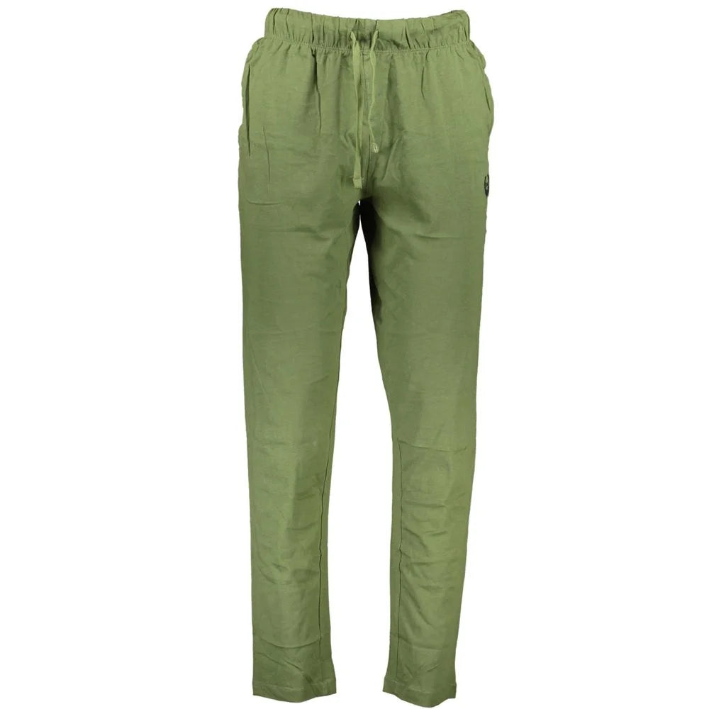 Gianmarco Venturi Green Cotton Pant - Training Pants