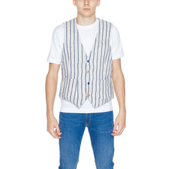 Gianni Lupo Beige Cotton Waistcoat - IT44 | S